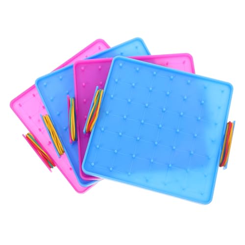 ORFOFE 4 Stück Doppelseitiges Kunststoff Nagelbrett Geobrett Teiliges Lernspielzeug Mathe Stecktafel für Grundschule mit Gummibandaufbewahrung und Vielseitigem Mathe Zufällige Farbe ORFOFE 4 Stück Doppelseitiges Kunststoff Nagelbrett Geobrett Teiliges Lernspielzeug Mathe Stecktafel für Grundschule mit Gummibandaufbewahrung und Vielseitigem Mathe Zufällige Farbe von ORFOFE
