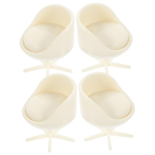ORFOFE 4 Stück Maßstab Modell Drehstuhl für Miniaturen Realistische Dekoration für Puppenhaus Kleine Wohnzimmereinrichtung ORFOFE 4 Stück Maßstab Modell Drehstuhl für Miniaturen Realistische Dekoration für Puppenhaus Kleine Wohnzimmereinrichtung von ORFOFE
