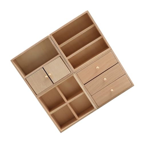 ORFOFE 4 Stück Miniatur Möbelset aus Massivem Holz DIY Miniatur Schrank Regal für Puppenhaus Realistische Kleine Aufbewahrungsmöbel Kreative Bastelsets für Individuelle Wohnkultur ORFOFE 4 Stück Miniatur Möbelset aus Massivem Holz DIY Miniatur Schrank Regal für Puppenhaus Realistische Kleine Aufbewahrungsmöbel Kreative Bastelsets für Individuelle Wohnkultur von ORFOFE