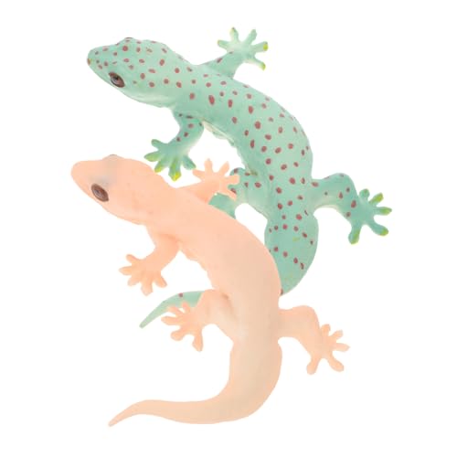 ORFOFE 4 Stück Simulations-Gecko Simulation Von Tierfiguren Kinderspielzeug Desktop-eidechsenornamente Lebensechtes Echsenmodell Eidechsen-Requisite Eidechsenspielzeug Für Kinder PVC von ORFOFE