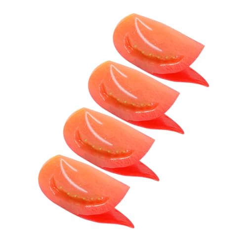 ORFOFE 4 Stück Simulierte Tomate Künstliche Tomate Gefälschte Gemüsedekoration Simulation Gefälschter Gemüsemodelle Simulation Tomate Gefälschte Tomate Lebensechtes Gemüse Rot PVC von ORFOFE