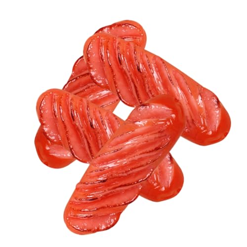 ORFOFE 4 Stück Simulierte Wurst wohnungsdeko hausdeko Dekorative Mini-Wurstmodelle fensterdeko Simulation Hot Dog bäckerei Tischdekoration Fake-Bratwurst-Dekor Shop-Hot-Dog-Modell PVC rot von ORFOFE