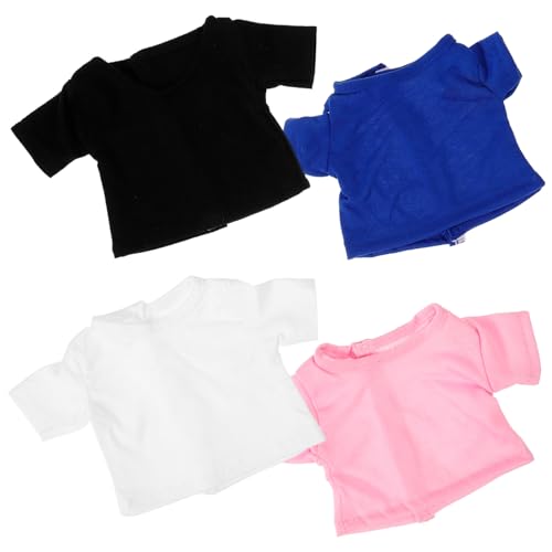 ORFOFE 4 Stück Teiliges T Shirt für Kuscheltiere Weiche Puppenkleidung aus Stoff Wiederverwendbar Farblich Sortiert in Weiß Blau und Schwarz Dekoratives Bärenkostüm für Puppen Leicht an ORFOFE 4 Stück Teiliges T Shirt für Kuscheltiere Weiche Puppenkleidung aus Stoff Wiederverwendbar Farblich Sortiert in Weiß Blau und Schwarz Dekoratives Bärenkostüm für Puppen Leicht an von ORFOFE
