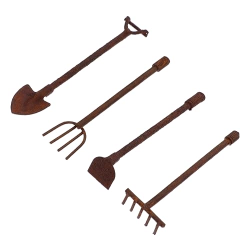 ORFOFE 4 Teiliges Mini Feengarten Miniaturwerkzeug Set Aus Robustem Ideal Für Puppenhaus Gartendekoration Und Kreative Mikrolandschaften Bunt Und Vielseitig Einsetzbar von ORFOFE