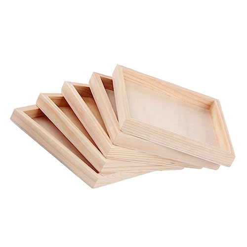 ORFOFE 5 Stück Holztabletts Teiliges Puzzle Stabile Wiederverwendbare Aufbewahrungstabletts für Bauklötze Naturbelassen Leicht zu Reinigen Praktische Organizer für Holzpuzzle ORFOFE 5 Stück Holztabletts Teiliges Puzzle Stabile Wiederverwendbare Aufbewahrungstabletts für Bauklötze Naturbelassen Leicht zu Reinigen Praktische Organizer für Holzpuzzle von ORFOFE