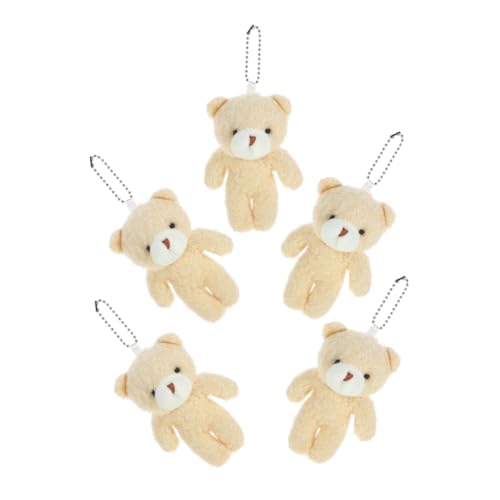 ORFOFE 5 Stück Teiliges Plüschbär Anhänger Niedliche Mini Teddybär Schlüsselanhänger aus Weichem Pp baumwollmaterial Vielseitige Dekoration für Taschen DIY Charms für Geburtstag und ORFOFE 5 Stück Teiliges Plüschbär Anhänger Niedliche Mini Teddybär Schlüsselanhänger aus Weichem Pp baumwollmaterial Vielseitige Dekoration für Taschen DIY Charms für Geburtstag und von ORFOFE