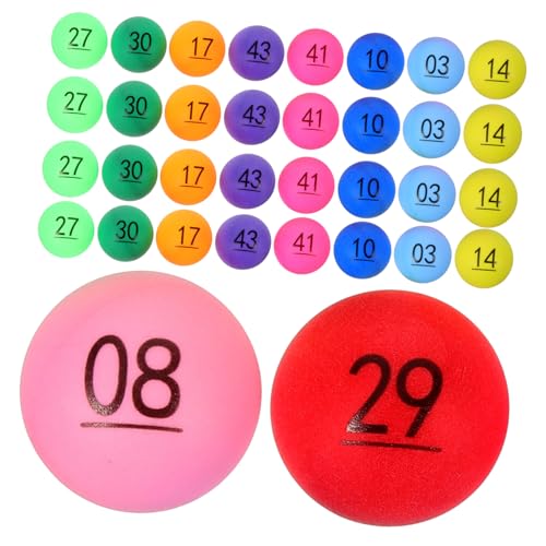 ORFOFE 50 Stück Digitale Zweifarbige Ballkugel Partybälle Ball Für Kunststoffball Requisiten Farbige Picking Bälle Tombola Bälle Aktivitäts Partybälle Spielbälle von ORFOFE