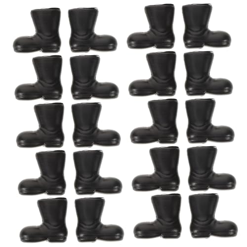 ORFOFE 50 Stück Mini-Weihnachtsstiefel winzige kleine Zwergenschuhe Santa Stiefel Dekor Mini-Boot-Modelle kinderspielzeug Puppen Schuhe Mini-Szenen-Requisiten winziges -Kit Plastik von ORFOFE