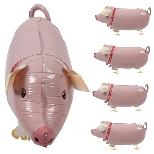 ORFOFE 5St Ballon kinderspielzeug spielzeug für kinder outdoorspielzeug Neuheit aufblasbar Tiere Spielzeug Spielzeuge Tiere aufblasbar Spiele für Geburtstagsfeiern Aluminiumfolie Rosa von ORFOFE