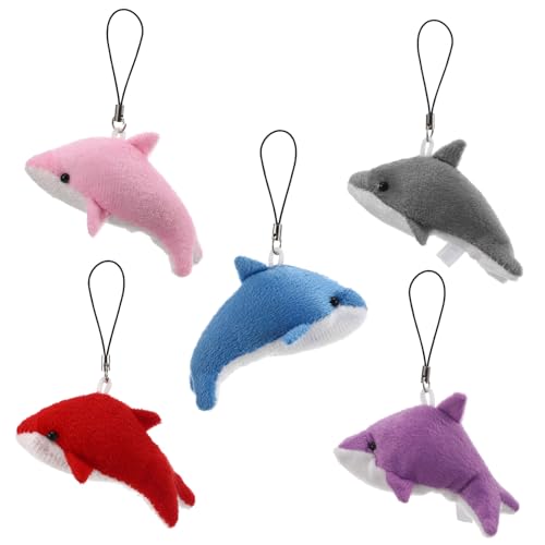 ORFOFE 5St Figur Meerestierplüsch Der Delphin Bauchtasche Delphin Plüschtier Plüschtier Schlüsselanhänger Plüsch Delphin Decor Kette Ohrringe Mini-plüschtiere Delphine von ORFOFE