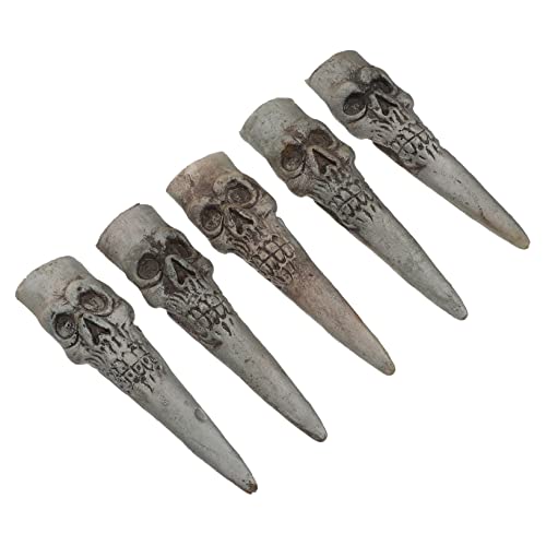 ORFOFE 5st Falscher Nagelsatz Gruselige Fingerklaue Fingernägel Für Halloween Falsche Hexenfinger Finger Taschenlampen Fingerbedeckungen Für Hexen Halloween-kostüm-fingernagel Plastik von ORFOFE