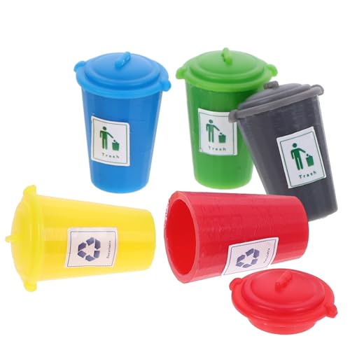 ORFOFE 5st Mini-mülleimer Dekor Spielzeug Recyceln Auto Schreibtisch-mülleimer Sandtisch-zubehör Miniatur-mülleimer Kidcraft-spielset Mülleimer Spielzeug Stifthalter Für Mülleimer Abs von ORFOFE