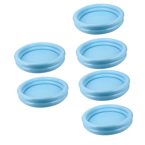 ORFOFE 6 STK Aufblasbarer Sandtisch Tragbarer Sandkasten Tragbarer Aufblasbarer Pool Blaues Aufblasbares Tablett Aufblasbare Sandwannen Aufblasbarer Sand Für Kinder Plastik Blue von ORFOFE