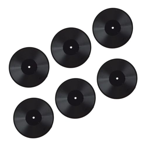 ORFOFE 6 Stück Mini Schallplatten Modell Miniaturzubehör Miniatur Vintage Schallplatten Deko Desktop Mini Landschaftsbau Mini Desktop Miniatur Spielzeug Mini von ORFOFE