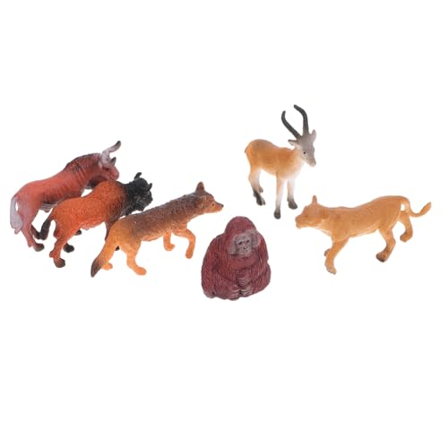 ORFOFE 6 Stücke Harz Mini Figuren Lebensechte Tier Spielzeug Für Schreibtisch Display Afrikanische Wildlife Tier Modelle von ORFOFE