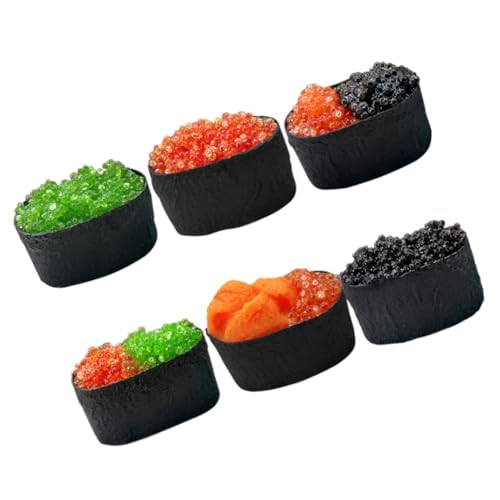 ORFOFE 6 Stücke Japanischen Sushi Kit Realistische Gefälschte Sushi Modell Lebensechte Lebensmittel Simulation Spielzeug von ORFOFE