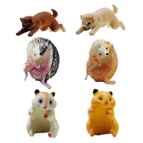 ORFOFE 6 Stück Tassenrand-Puppen-hängedekoration, Hamster-Figur, Igel-Dekoration Für Den Tassenrand, Bezaubernde Igel-Figur, Tassenrandmarkierung, Einzigartige Tassendekoration von ORFOFE