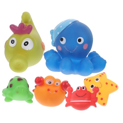ORFOFE 6 Stück Teiliges Cartoon Meerestiere Badespielzeug Schwimmend Flexibel für Kleinkinder Badewanne Wasserspielzeug Sicher Frei Fördert Handentwicklung Spaßiges Badevergnügen ORFOFE 6 Stück Teiliges Cartoon Meerestiere Badespielzeug Schwimmend Flexibel für Kleinkinder Badewanne Wasserspielzeug Sicher Frei Fördert Handentwicklung Spaßiges Badevergnügen von ORFOFE