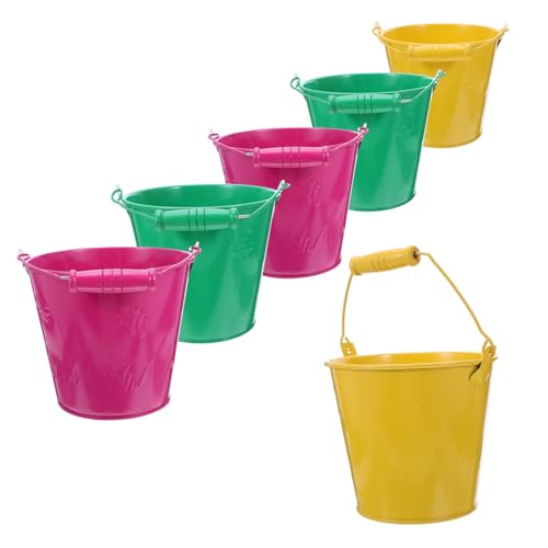 ORFOFE 6 Stück Teiliges Sandspielzeug Holzgriff Leichter Kindergarten Eimer für Bunte Strandspielzeug Eimer zum Sandburgen Bauen Robust und Sicher Farben Zufällig ORFOFE 6 Stück Teiliges Sandspielzeug Holzgriff Leichter Kindergarten Eimer für Bunte Strandspielzeug Eimer zum Sandburgen Bauen Robust und Sicher Farben Zufällig von ORFOFE