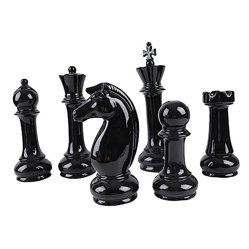 ORFOFE 6 Stücke Lustige Schachverzierung Keramik Chess Ornament Schlafzimmer Schach Dekoration von ORFOFE