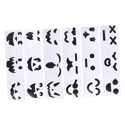 ORFOFE 6St Halloween-Kürbis- -Aufkleber Halloween-Kürbis, der Aufkleber verziert Halloween-Verzierungen Halloween Party Decorations Halloween Pumpkin Stickers Partyzubehör PVC Black von ORFOFE