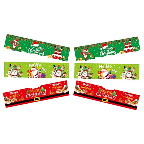 ORFOFE 6st Weihnachtsdekorativer Wasserflaschenaufkleber Weihnachtsweinetikett Weihnachts-Tags Aufkleber-Etiketten Multifunktionale Weinaufkleber Partyzubehör Weihnachtsdekoration Papier von ORFOFE