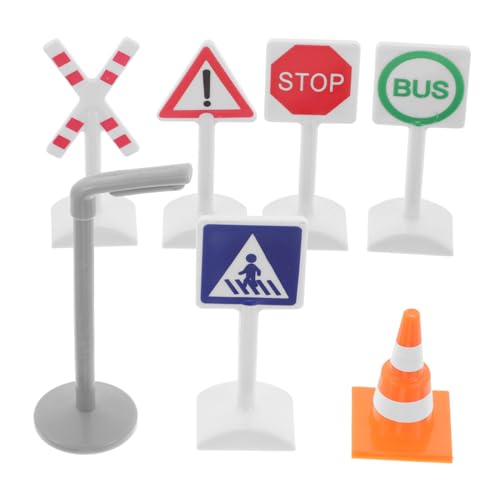 ORFOFE 7 Stück Teiliges Straßenverkehrsschilder spielset mit Miniatur eisenbahnkreuzung Kindersicheres Kunststoffspielzeug Verkehrsregeln und Kreativem Rollenspiel ORFOFE 7 Stück Teiliges Straßenverkehrsschilder spielset mit Miniatur eisenbahnkreuzung Kindersicheres Kunststoffspielzeug Verkehrsregeln und Kreativem Rollenspiel von ORFOFE