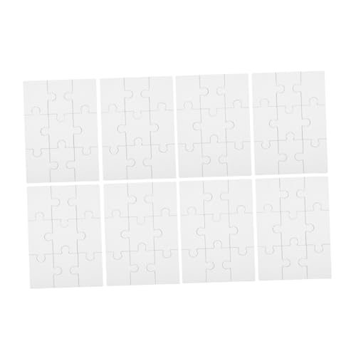 ORFOFE 8 Blätter Holzpuzzle Wärmeübertragungs-Puzzle Sublimationsleer-Puzzle Leere Puzzles DIY-versorgung Puzzle-Spielzeug Blanko-Puzzle Für Thermotransfer Rätsel Übertragen Weiß Hölzern von ORFOFE