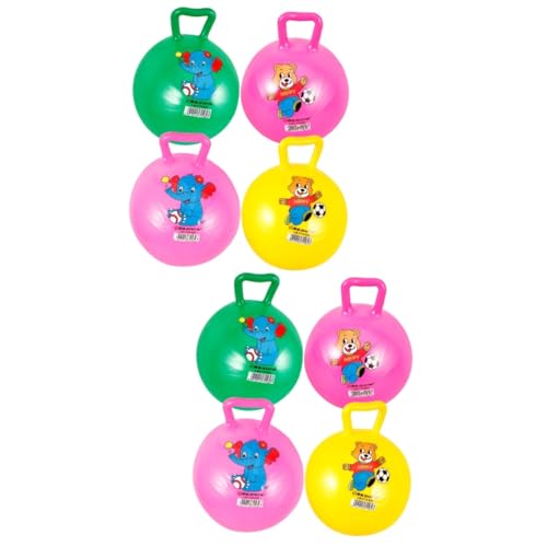 ORFOFE 8 STK Schläger Handhaben Springender Ball Aufblasbarer Hopfenball Hüpfbälle Für Kinder Hüpfball Mit Griffen Kinder Hüpfball Aufblasbares Springen Sprungball Für Kleinkinder PVC von ORFOFE