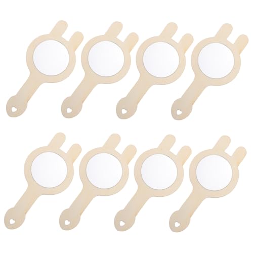 ORFOFE 8 Stück Teiliges DIY Holzspiegel Bastelset für Leichte Handliche Holz handspiegel zum Bemalen und Dekorieren mit Bastelmaterialien Kreatives Kunsthandwerk für Mädchen und Jungen ORFOFE 8 Stück Teiliges DIY Holzspiegel Bastelset für Leichte Handliche Holz handspiegel zum Bemalen und Dekorieren mit Bastelmaterialien Kreatives Kunsthandwerk für Mädchen und Jungen von ORFOFE