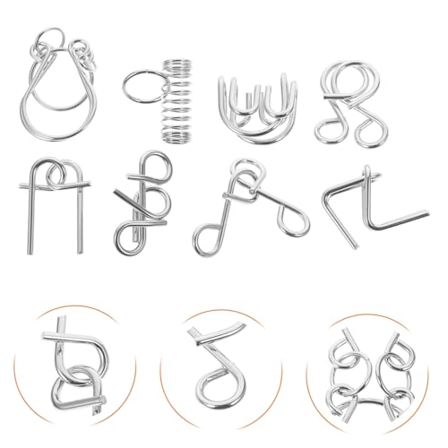 ORFOFE 8 Stück Teiliges Metall entwirrungs puzzleset Langlebiges Eisenmaterial Gehirntrainer für Geschicklichkeitsspiel und Logikrätsel für Familien Partys und Konzentrationsspiele Ab ORFOFE 8 Stück Teiliges Metall entwirrungs puzzleset Langlebiges Eisenmaterial Gehirntrainer für Geschicklichkeitsspiel und Logikrätsel für Familien Partys und Konzentrationsspiele Ab von ORFOFE