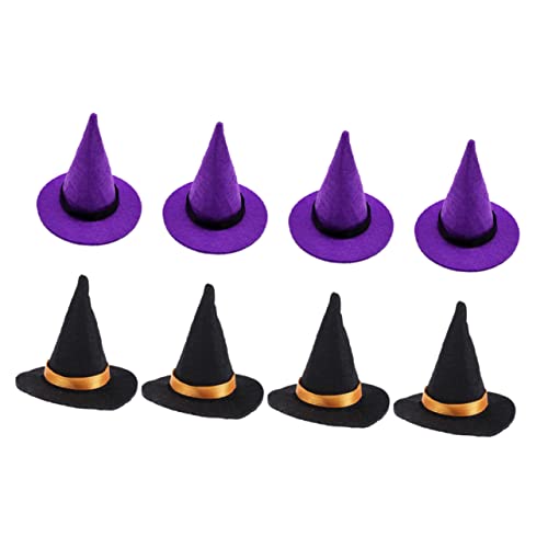 ORFOFE 8St Mini-Hexenhut mini hexenhut halloween hut kleidung für kinder Miniaturhut kinder costume Halloween-Dekor Party-Hexenhut Puppenhüte Hexenhut sammeln Puppenhut sammeln gefühlt von ORFOFE