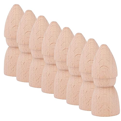 ORFOFE 8pcs Unbemalten Peg Dolls Holz Kleine Peg Puppen DIY Unvollendete Puppen Sand Tisch Holzpuppen von ORFOFE