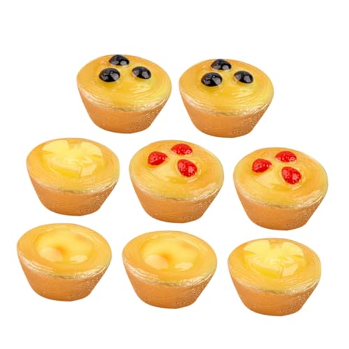 ORFOFE 8st Simulierter Obstkuchen Mini-Dessert-Modell Mini-eierkuchen-Modell Simulationskuchen Künstliche Cupcakes Zur Auslage Künstlicher Brotlaib Zur Präsentation Küchenspielzeug Harz von ORFOFE