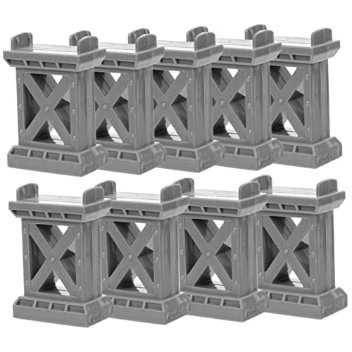 ORFOFE 9 Stück Teiliges Holzschienen Zubehör Stabile Brückenstützen für Holzeisenbahn Kompatibel mit Gängigen Holzbahn Systemen Graue und Grüne Aufleger für Spielzeugzüge und Kreative ORFOFE 9 Stück Teiliges Holzschienen Zubehör Stabile Brückenstützen für Holzeisenbahn Kompatibel mit Gängigen Holzbahn Systemen Graue und Grüne Aufleger für Spielzeugzüge und Kreative von ORFOFE