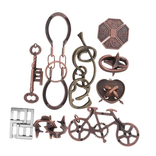 ORFOFE 9 Stück Teiliges Luban Metal Lock Toy Gehirntraining Denkspiele für Erwachsene Logisches Knobelspiel zur Stressreduktion Fördert Problemlösung Kreativität und Analytische ORFOFE 9 Stück Teiliges Luban Metal Lock Toy Gehirntraining Denkspiele für Erwachsene Logisches Knobelspiel zur Stressreduktion Fördert Problemlösung Kreativität und Analytische von ORFOFE