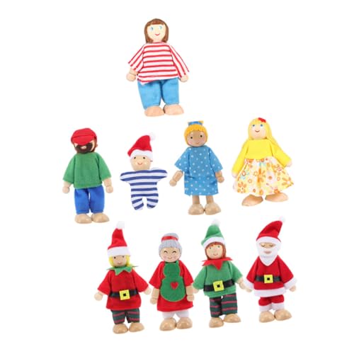 ORFOFE 9 Teiliges Handpuppen Set Für Familienpuppen Zur Rollenspiel Entwicklung Perfekt Für Weihnachten Und Andere Anlässe Puppen Für Kleinkinder Und Vorschulkinder von ORFOFE