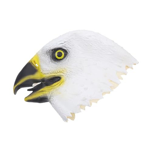 ORFOFE Adler Maske Halbgesichtsmaske Lustiges Tier Cosplay-adler Vogel Maske Adlermaske Lustige Tiermaske Maskerade Cosplay Requisiten Maskerade-cosplay Adler-halloween Emulsion Weiß von ORFOFE