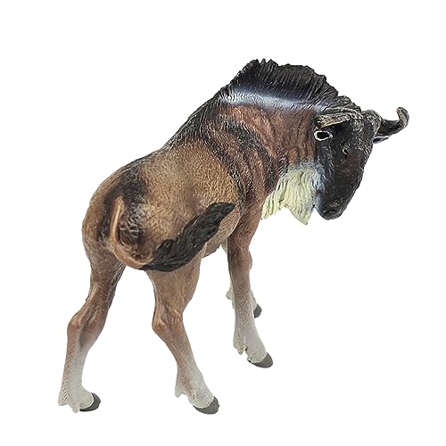 ORFOFE Afrikanisches GNU-Modell Lernspielzeug Tiere Gnus Zootierfiguren GNU-schmuck Wildcraft Pädagogisches Stammspielzeug Dschungeltierfiguren GNU-Ornament Kinderspielzeug GNU-Figur PVC von ORFOFE