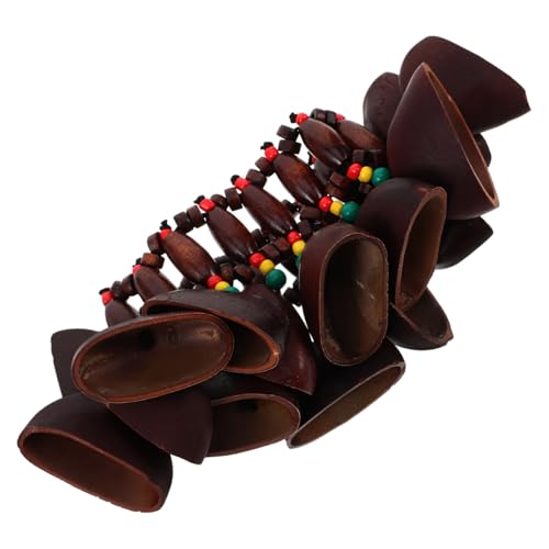 ORFOFE Afrikanisches Tribal Armband Nussschalen Handglocke Percussion Musikinstrument Handgefertigt für Trommelbegleitung Unisex Schmuckaccessoire ORFOFE Afrikanisches Tribal Armband Nussschalen Handglocke Percussion Musikinstrument Handgefertigt für Trommelbegleitung Unisex Schmuckaccessoire von ORFOFE