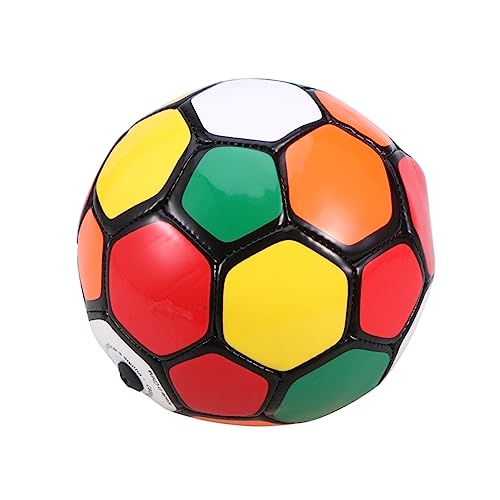 ORFOFE 1PC PVC Aufblasbarer Kinderfußball Für Outdoor Aktivitäten Buntes Spielzeugball Für Jungen Und ädchen Durchmesser Mit Pumpe von ORFOFE