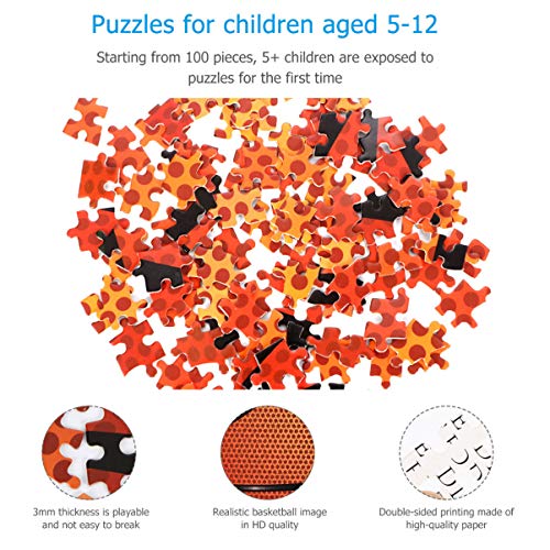 ORFOFE Basketball-Puzzle Dekompressionsspielzeug Rätsel für Kinder Rätsel für Erwachsene Weltkarte Safe Toy Puzzle-Spielzeug Spielzeugpuzzle für Erwachsene Papier von ORFOFE