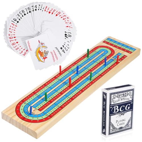 ORFOFE Cribbage Brettspiel aus Massivem Holz Langlebiges Großes Party und Reisespiel für Erwachsene Traditionelles Tischspiel für Gesellige Runden und Familien Tragbares Cribbage Board ORFOFE Cribbage Brettspiel aus Massivem Holz Langlebiges Großes Party und Reisespiel für Erwachsene Traditionelles Tischspiel für Gesellige Runden und Familien Tragbares Cribbage Board von ORFOFE