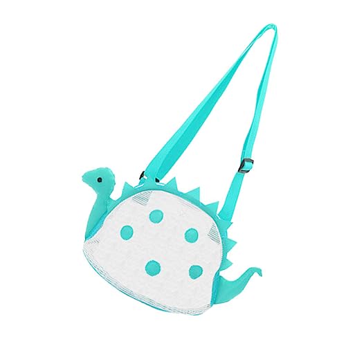 ORFOFE Dinosaurier-Strandtasche Mesh-Strandtasche Muscheltasche Spielzeug Für Den Strand Cartoon-Strand-spielzeugtasche Sandspielzeug Strandtasche Aus Mesh Strandtasche Mit Netz Blue PVC von ORFOFE