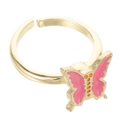 ORFOFE Drehring Frauen Mädchen Ring drehbarer Ring Fingerspielzeug Kinder dekor Kinderspielzeug kinderringe schellenkranz Kinder Aura kinderring dekor Ring zum Stressabbau Legierung Rosa von ORFOFE