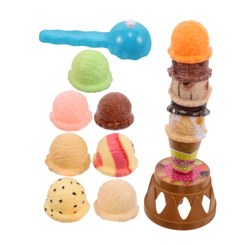ORFOFE Eiscreme Balancierspiel Set für Buntes Stapelspiel zur Feinmotorikförderung Kreatives Lernspielzeug für Kleinkinder Rollenspiel Zubehör für Fantasievolle Küchenspiele ORFOFE Eiscreme Balancierspiel Set für Buntes Stapelspiel zur Feinmotorikförderung Kreatives Lernspielzeug für Kleinkinder Rollenspiel Zubehör für Fantasievolle Küchenspiele von ORFOFE