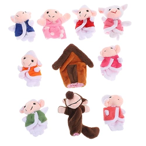 ORFOFE Fingerspielzeug Geschichte Fingerpuppe Kinder Mini-Spielzeug Mini-Kuscheltiere tierische Fingerpuppe Plüsch Fingerpuppen Household Toys haushaltsspielzeug Spielzeugfinger Colorful von ORFOFE