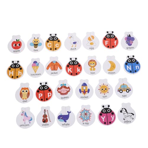 ORFOFE Holzbuchstaben-Alphabet-zuordnungsspiel Für Junge Mädchen Buchstabenerkennungsspiel Mit Tiermusterkarten Alphabet-Memory-lernspielzeug Für Kleinkinder ORFOFE Holzbuchstaben-Alphabet-zuordnungsspiel Für Junge Mädchen Buchstabenerkennungsspiel Mit Tiermusterkarten Alphabet-Memory-lernspielzeug Für Kleinkinder von ORFOFE