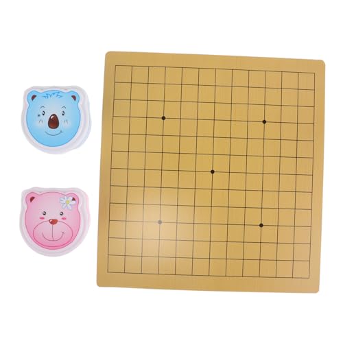 ORFOFE Go Spielset mit Bär Motiv Doppelseitiges Holzbrett Leichtes Reiseschach für Anfänger Strategisches Lernspielzeug für Tragbares Go Brettspiel zur Geschicklichkeitsförderung ORFOFE Go Spielset mit Bär Motiv Doppelseitiges Holzbrett Leichtes Reiseschach für Anfänger Strategisches Lernspielzeug für Tragbares Go Brettspiel zur Geschicklichkeitsförderung von ORFOFE