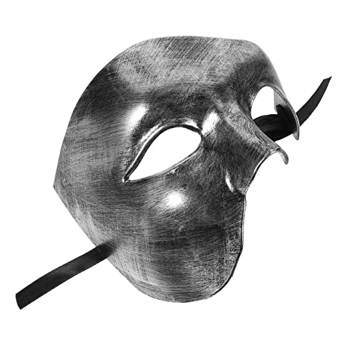 ORFOFE Halbes Gesicht Eine Augenmaske Abschlussball Requisiten Cosplay-kostüme Ball Abschlussball Augenkostüm Karneval Party Masken Cosplay-maske Für Männer Dekorative Maskerade Silver von ORFOFE